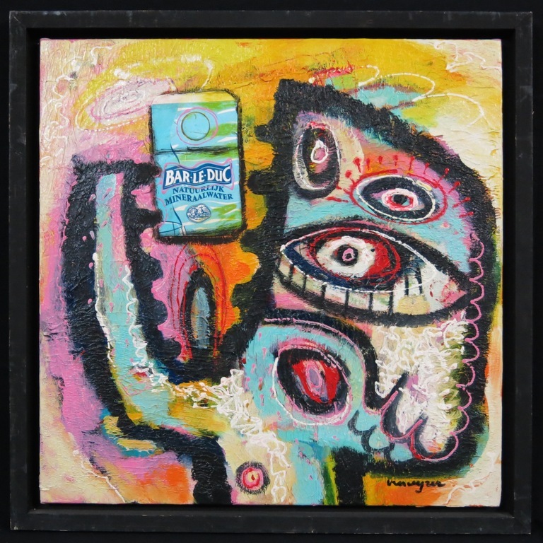 Henk Vierveijzer - Schilderij/collage verkocht voor € 229!