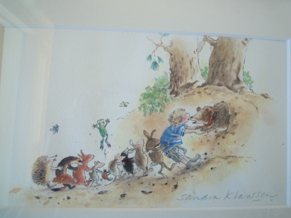 Prachtige tekening / aquarel SANDRA KLAASSEN - GESIGNEERD   kopen? Bied vanaf 15!