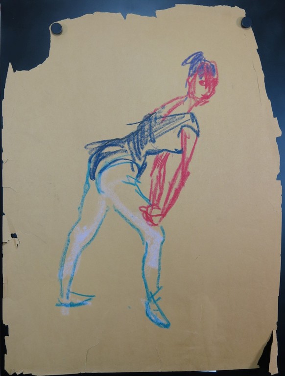 Juul Neumann: 2 krijttekeningen, Ballerina's  kopen? Bied vanaf 1!