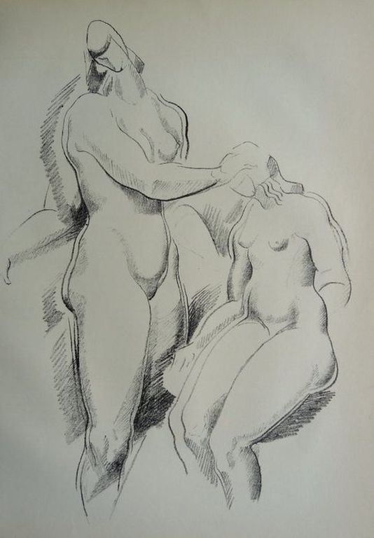 Archipenko : Figürliche Komposition (originele lithografie uit 1920) kopen? Bied vanaf 180!
