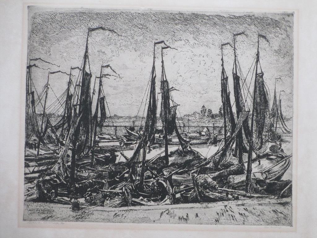 Cees Bolding, De haven van Harderwijk, Ets verkocht voor € 50!