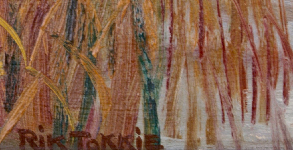 Rik Tokkie ( XXste eeuw ) Olie op Paneel "Bootje op het Droge aan de Schelde" kopen? Bied vanaf 1!