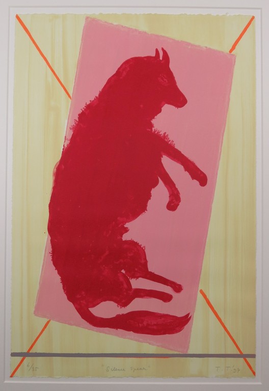 Toon Teeken: Litho, Silence Speak (rood) verkocht voor € 50!