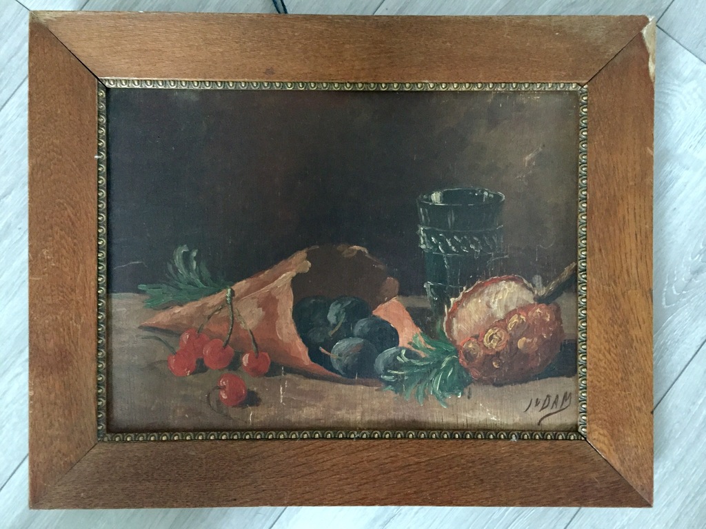 Stilleven met Fruit - olieverf op paneel kopen? Bied vanaf 35!