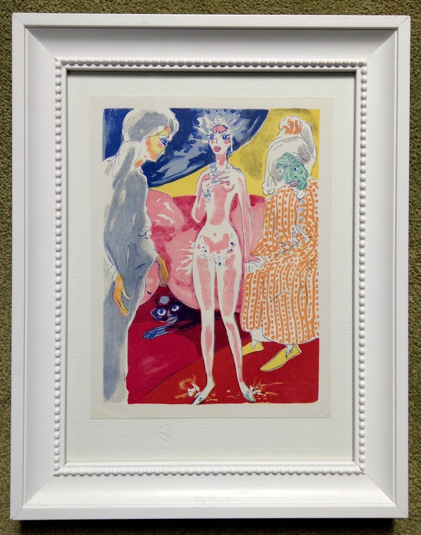 Kees van Dongen, Originele houtgravure uit 1955 verkocht voor € 65!