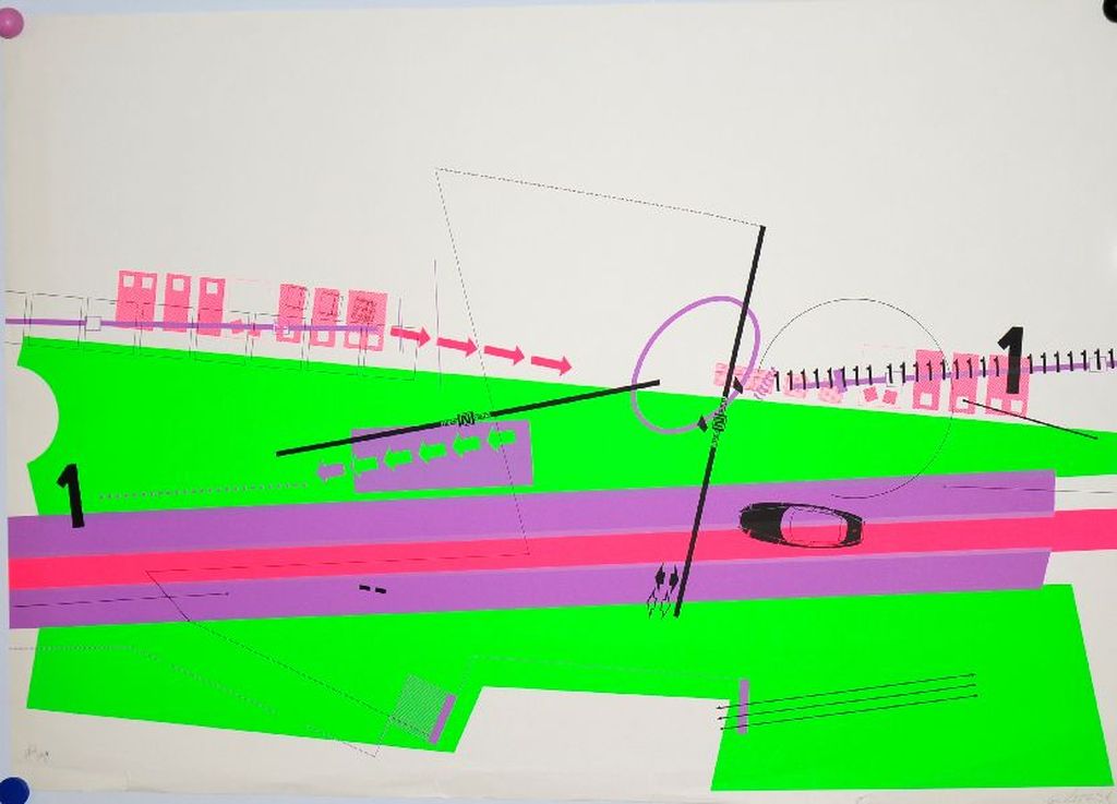 Gerard Verdijk: zeefdruk in fluoriserende kleuren verkocht voor € 36!