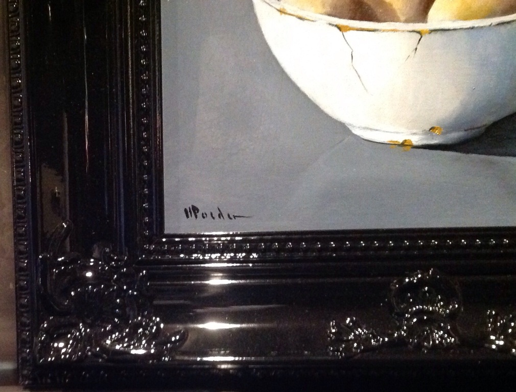 Henk Poeder, eierschaaltje, olieverf op paneel kopen? Bied vanaf 79!