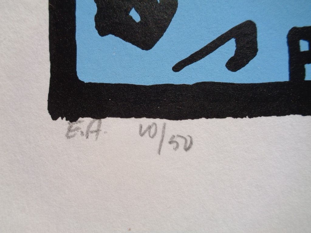 HERMAN BROOD, Gelimiteerde en HANDGESIGNEERDE Zeefdruk SPOELT U MAAR kopen? Bied vanaf 1!