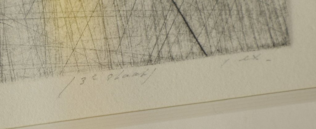 Ko Oosterkerk - Droge naald ets op papier - Deken van het landschap kopen? Bied vanaf 10!