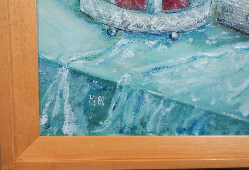 Herman Lievers: Olieverf op board, Het Theelichtje - Ingelijst kopen? Bied vanaf 1!