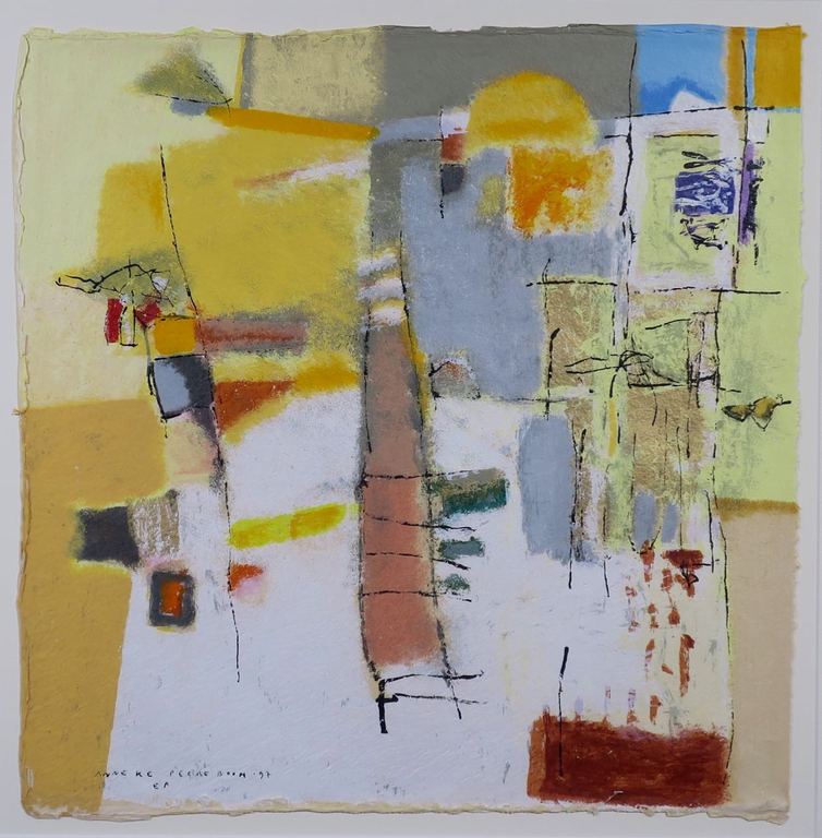 Anneke Peereboom: Zeefdruk, Sunny side I - Ingelijst kopen? Bied vanaf 40!