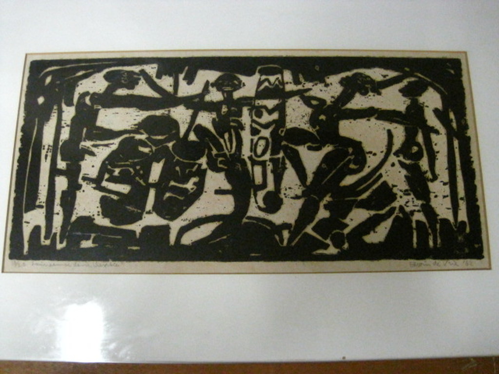 exclusieve houtsnede 18/20 Erwin de Vries (1930-)  kopen? Bied vanaf 1!