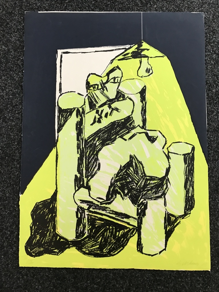 JAN SIERHUIS originele zeefdruk , stoel 1973 kopen? Bied vanaf 1!