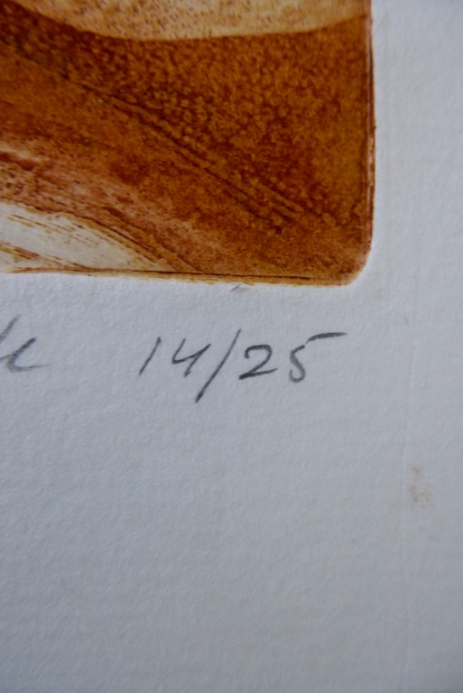 Lucy van Eerten, aquatint: Herfst 1990, handgesigneerd kopen? Bied vanaf 1!