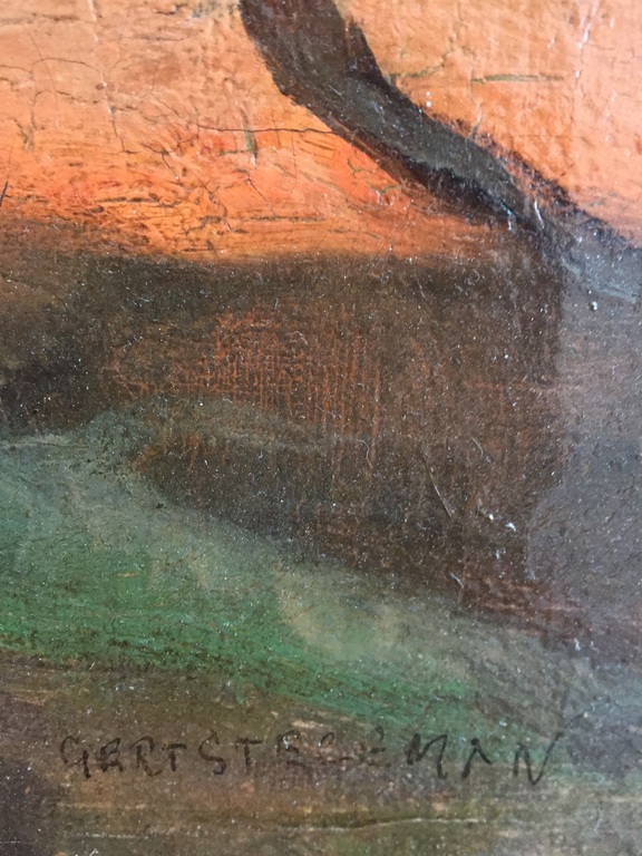 Gert Stegeman 1858-1940. Bosgezicht met standbeeld kopen? Bied vanaf 100!