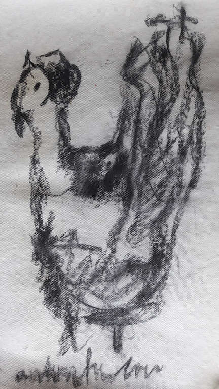 Anton Heyboer - gesigneerde grote Heyboer kip !!! verkocht voor € 150!