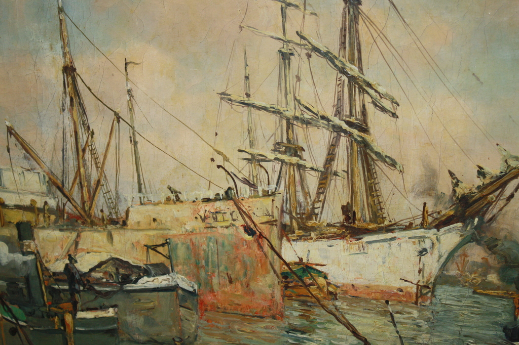 groot HAVEN SCHILDERIJ ROTTERDAM van DOESER kopen? Bied vanaf 1!