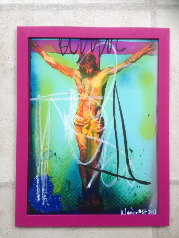 Peter Klashorst - Mooi werk op papier incl. lijstje kopen? Bied vanaf 1!