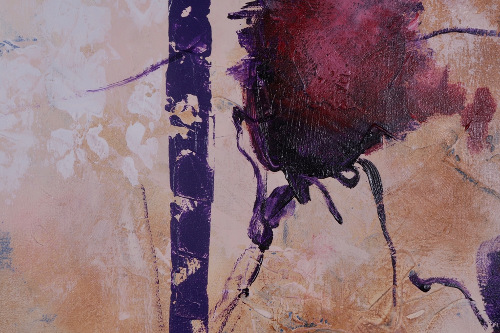 Carolina Paulussen: Acryl op doek, Rozen I (Zeer groot) kopen? Bied vanaf 200!