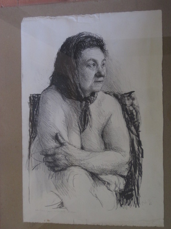 Aat Veldhoen (1934-) Amsterdam grote litho "zittend naakt" gesigneerd potlood kopen? Bied vanaf 1!