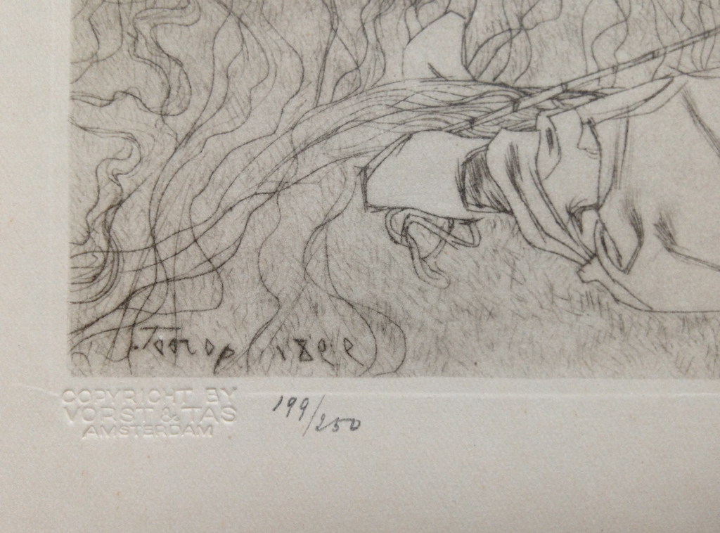 Jan Toorop, Originele collotype uit 1928, "Nettenboetsters" kopen? Bied vanaf 1!