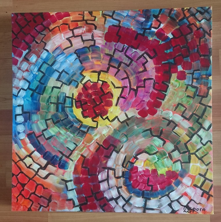 Zippora Meijer  Labyrinth Of Being  Acryl op 3D doek 50x50 cm kopen? Bied vanaf 1!