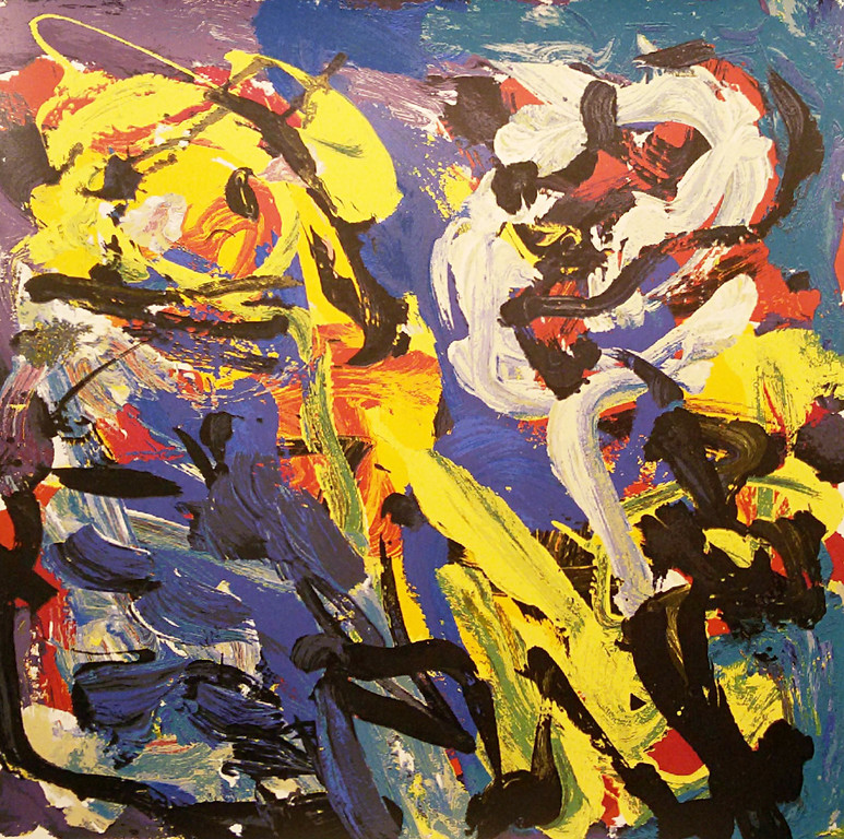 Karel Appel - Spelend in het blauw, ongesigneerde zeefdruk kopen? Bied vanaf 125!