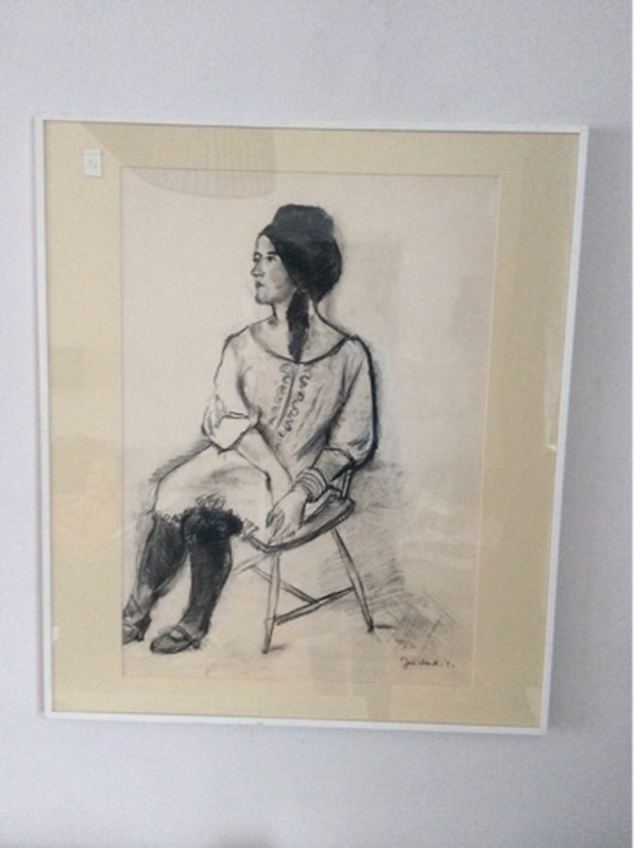 Houtskool getekend door - Jacobus Franciscus Jozef (Jacques) Vonk (1923-2000) kopen? Bied vanaf 1!