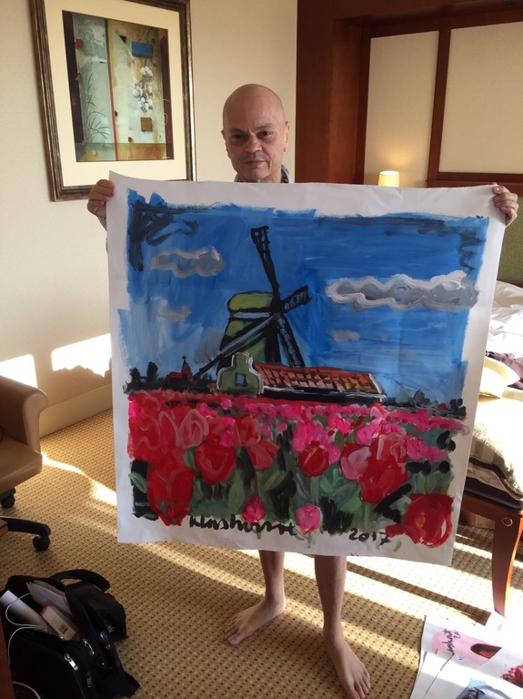 Peter Klashorst - Lente in Holland - Origineel Acrylverf Schilderij kopen? Bied vanaf 495!