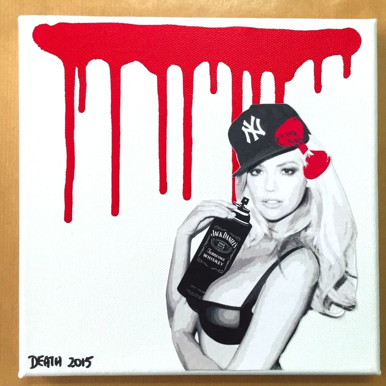Death NYC, originele multimedia op canvas, kopen? Bied vanaf 79!