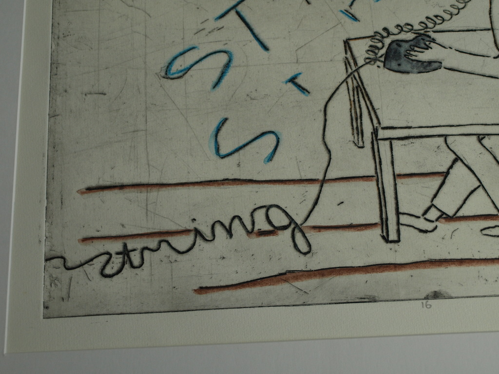 Hettie van Egten :  Handgekleurde ets , St Utter 16 – “String...” – 1983 kopen? Bied vanaf 1!