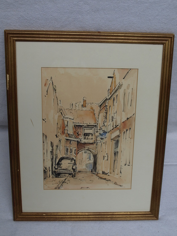 Wassing met pen – Onbekende kunstenaar – Ingelijst - 40 x 50 cm kopen? Bied vanaf 1!