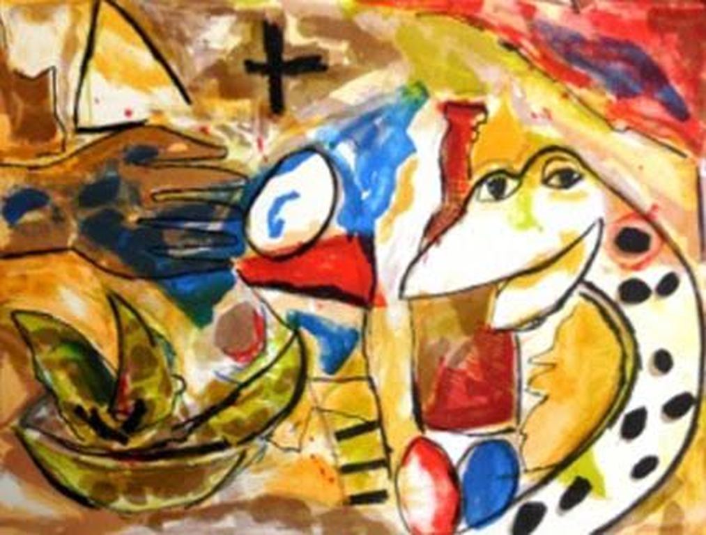 JOHN LIE A FO  Gr Zeefdruk  (76x57 cm)  AMAISA  Handgesigneerd kopen? Bied vanaf 50!