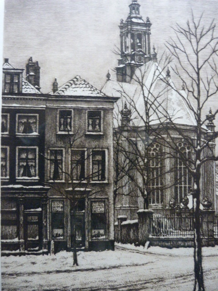 Corn. Brandenburg ( 1884 - 1954 ) - Nieuwe Kerk te Den Haag. kopen? Bied vanaf 40!