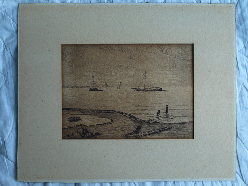 Oskar Paul Matthes : Ets, Edam, Volendam – gesigneerd – ca 1905 kopen? Bied vanaf 1!