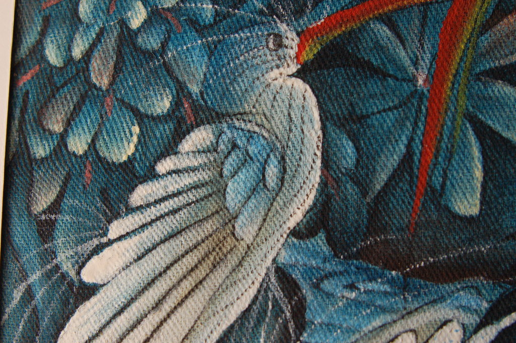 Onbekende kunstenaar - schildering op doek - kraanvogels  kopen? Bied vanaf 1!