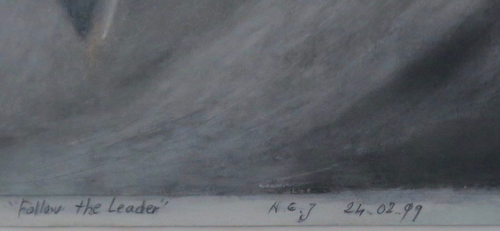 Nour Edinne Jarram: Pastel, Follow the Leader -Ingelijst kopen? Bied vanaf 40!