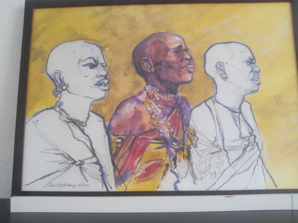 Houtkamp Hans: Kleurenlitho, Afrikaanse stam kopen? Bied vanaf 25!