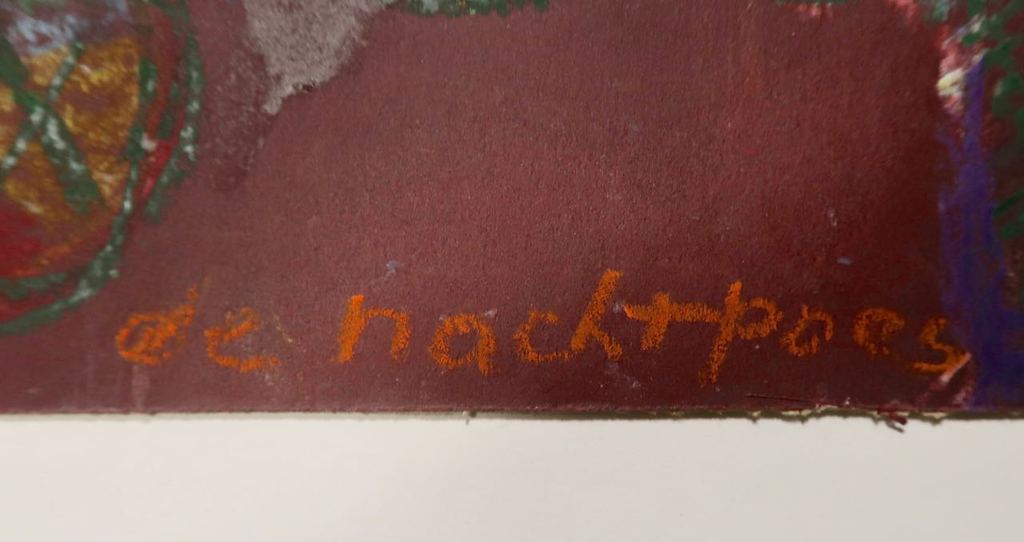 Lot met 3x olieverf en collage op stevig papier van Meertje Kaal kopen? Bied vanaf 1!