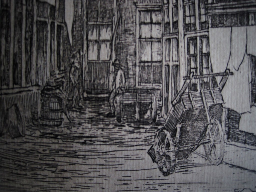 Sfeervolle gesigneerde ets "Amsterdam de Bijlsteeg" van Marius Janssen 1887-1957 kopen? Bied vanaf 1!