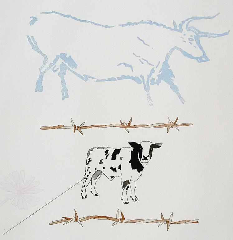 Harrie Gerritz - Denkend aan het voortbestaan, aquatint ets verkocht voor € 75!