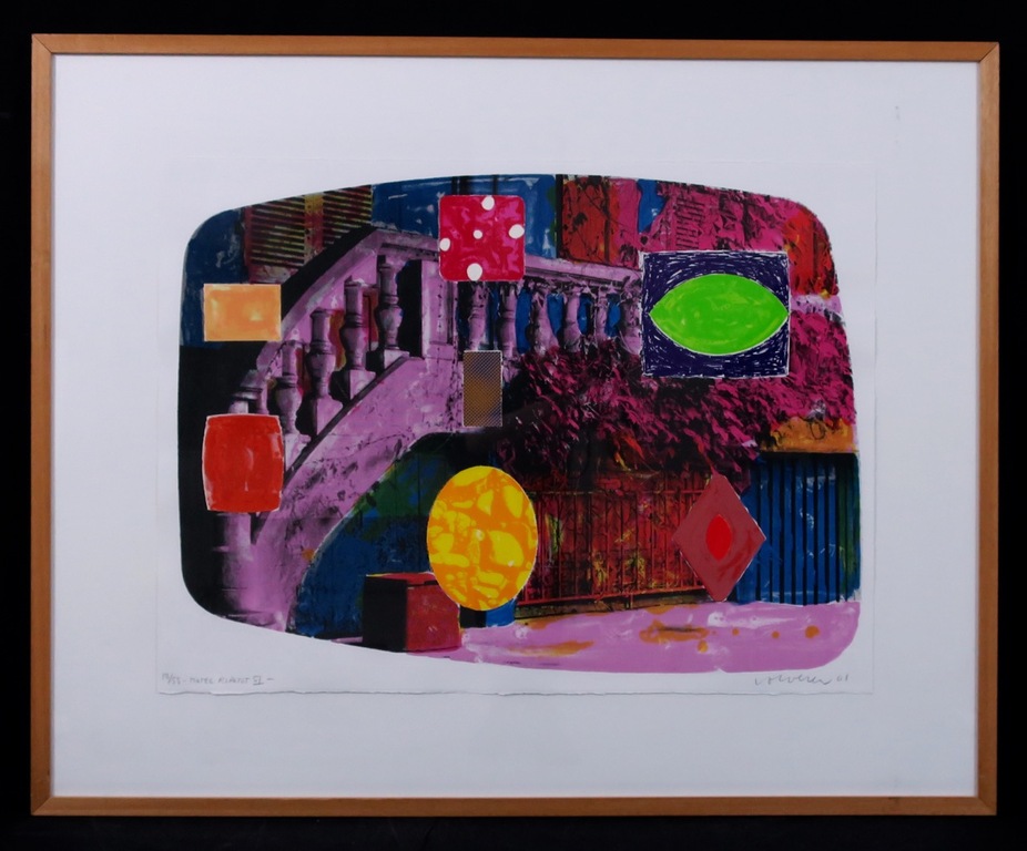 Jelis van Dolderen: Zeefdruk, Hotel ripotot VI - Ingelijst (groot) verkocht voor € 35!