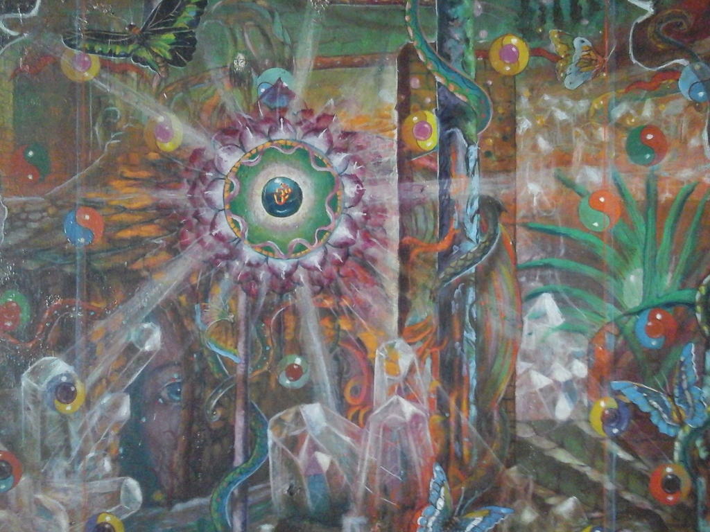 Slagmolen J.G - Aum Samsara (1979) acryl / doek (87x87)  kopen? Bied vanaf 30!