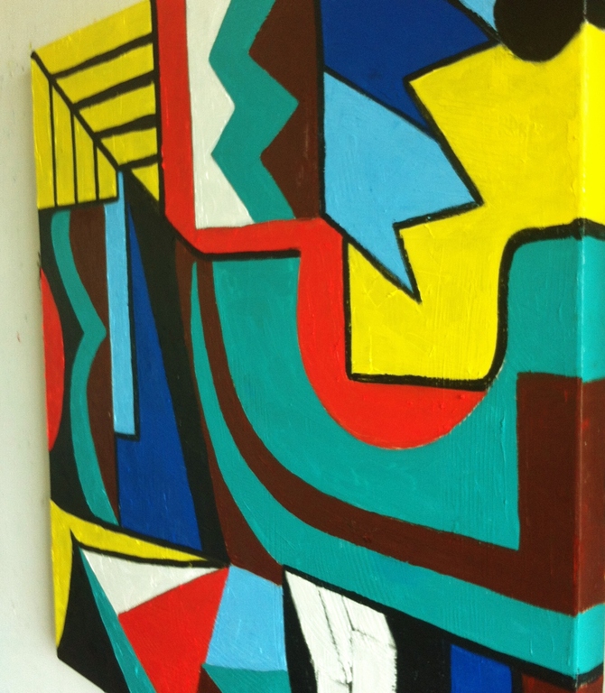 "Multi C Geom..." John Foppen - Olieverf op 3D Canvas - Unica- 2016. kopen? Bied vanaf 229!