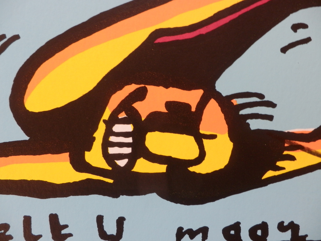 HERMAN BROOD, Gelimiteerde en HANDGESIGNEERDE Zeefdruk  SPOELT U MAAR kopen? Bied vanaf 89!