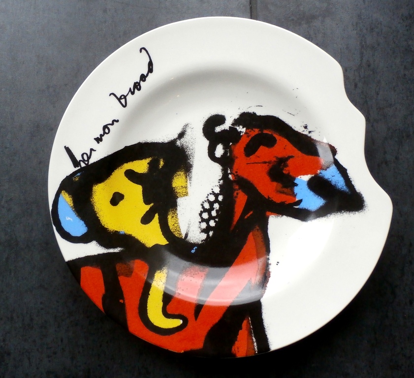 Herman Brood keramiek bord: Man op paard kopen? Bied vanaf 50!