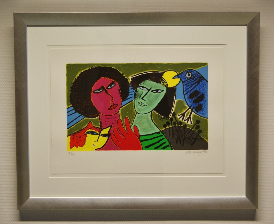 Corneille ingelijste kleurrijke litho - gesigneerd/genummerd - 1996  verkocht voor € 220!