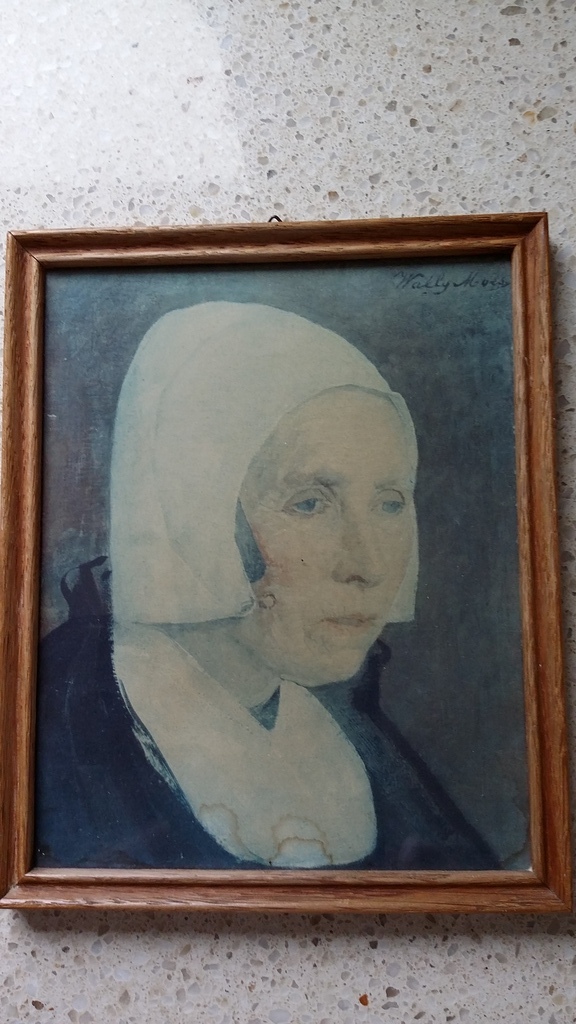 Wally Moes Aquarel Portret dame in klederdracht kopen? Bied vanaf 500!