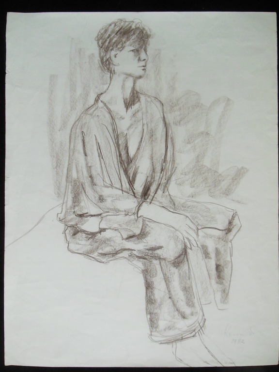 Kees van Es, Portret van een dame, tekening kopen? Bied vanaf 23!