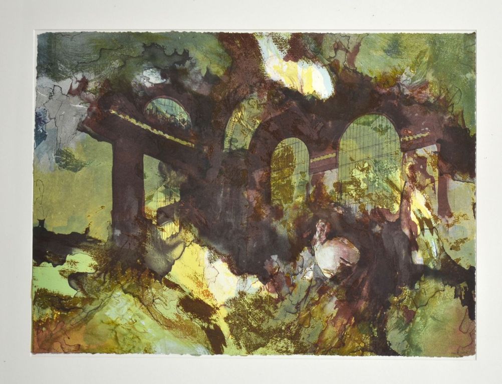 Hans Vanhorck: Litho, Boogconstructie - Ingelijst (groot) verkocht voor € 50!